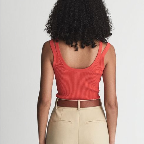 Reiss Sabrina coral double strap tank top - Picture 4 of 5